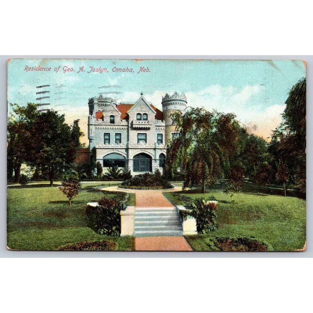 1909 Joslyn Castle Omaha Nebraska NE Antique Postcard George A. Joslyn Residence